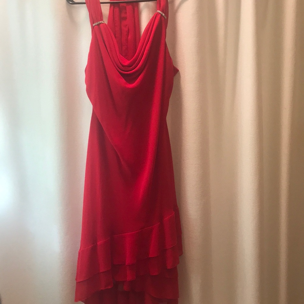 Red evening dress